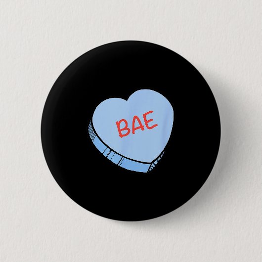 “bae” Gespreksharten Valentijnsdag Ronde Button 5,7 Cm (Voorkant)