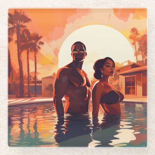 BAE-KATION #2 GLAZEN ONDERZETTER (Voorkant)