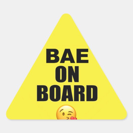 Bae on Board Sticker (Parodie on Baby on board) (Devant)
