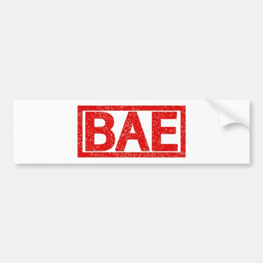Bae Stamp Bumpersticker (Voorkant)