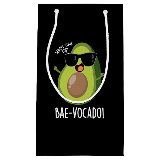 Bae-vocado Grappige Avocado Pun Donker BG Klein Cadeauzakje (Voorkant)