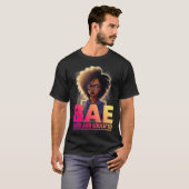 BAE Zwart en opgeleide zwarte geschiedenis maand t T-shirt (Voorkant volledig)