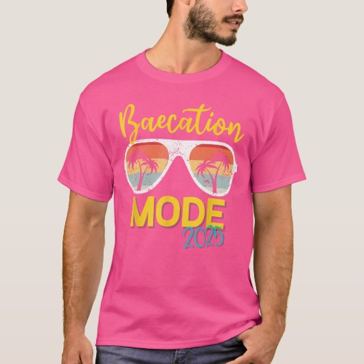 Baecations Mode 2025 Matching Couples Trip Beach V T-shirt (Voorkant)