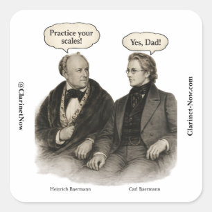 Baermanns Geheim van de Klarinetschaal: vaders les Vierkante Sticker