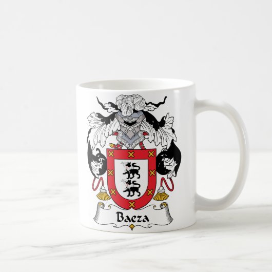Baeza Family Crest Koffiemok (Rechts)