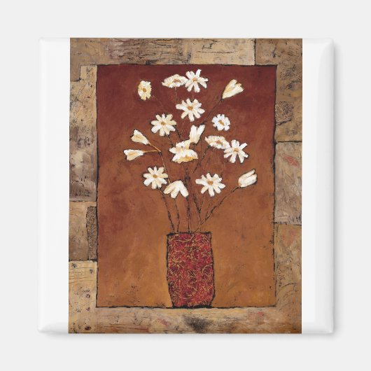 BAG12 Witte Bloemen.tif Magneet (Voorkant)