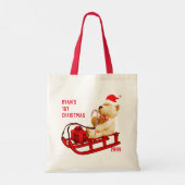 Bag 1st Christmas Sled & Teddy Bear Gift Tote Bags (Dos)