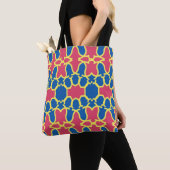 Bag A vibrant trendy multicolor seamless pattern tote (De près)