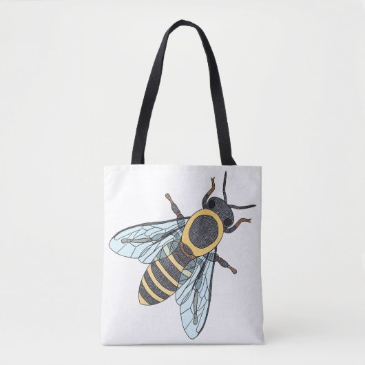 Bag Abeille domestique (simple blanc) - Tote (Devant)