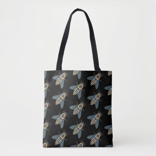 Bag Abeille (motif noir) - Tote (Devant)