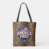 Bag America First - Leopard Print - Tote (Dos)