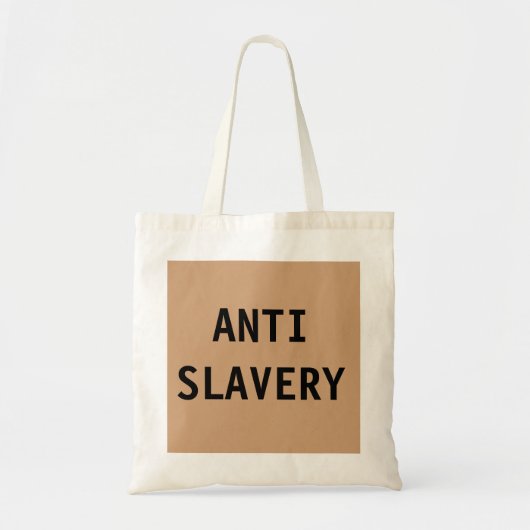 Bag Anti Slavery Tan Tote Bag (Voorkant)