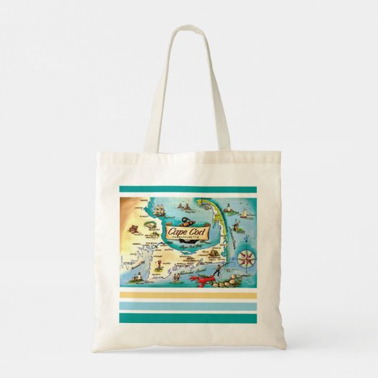 Bag Cape Cod MA Map Tote (Dos)