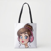 Bag Cartoon Woman Tote (Devant)