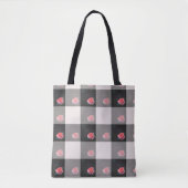 Bag Checked Pink Roses Tote (Devant)