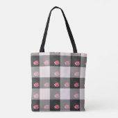 Bag Checked Pink Roses Tote (Dos)