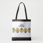 Bag Cheerful Bumblebee "Be Kind" Sunflower Market Tote (Devant)