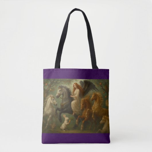 Bag Chevaux de conte de fées et tote ange (Devant)