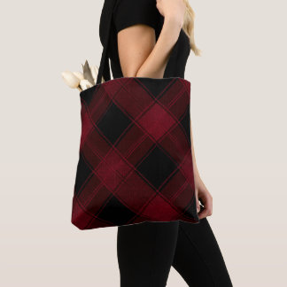 Bag Classic Red and Black Buffalo Plaid Tote Bag, Rust
