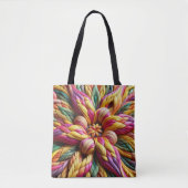 Bag Colorful Faux Basketweave Tote (Devant)