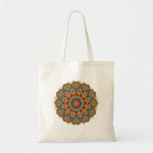 Bag Colorful Mandala Floral Boho Tote (Devant)