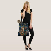 Bag  Cosmic Blue and Gold Rococo Violin Large Tote (Sur le modèle)