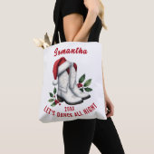 Bag Country Western White Cowboy Boots Tote (De près)