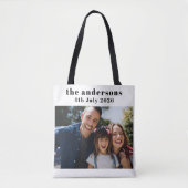 Bag Custom 2 Photo and Text Personalized Tote (Devant)