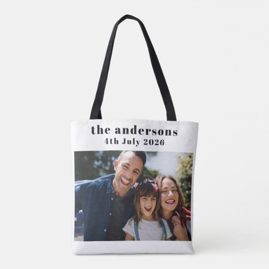 Bag Custom 2 Photo and Text Personalized Tote (Dos)