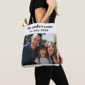 Bag Custom 2 Photo and Text Personalized Tote (De près)