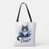 Bag Cute Cat Artwork Tote – Gift for Cat Lovers (Dos)