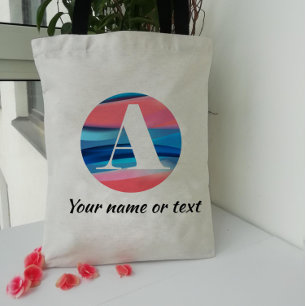 Bag Élégant simple monogramme avec la lettre A Tote