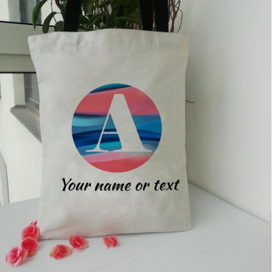 Bag Élégant simple monogramme avec lettre A Tote