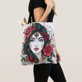 Bag Floral  Face – Boho Beauty Tote (De près)