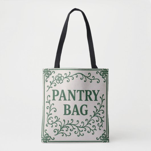 BAG "GREEN PANTRY BAG" - CHINOISERIE TOTE  (Devant)