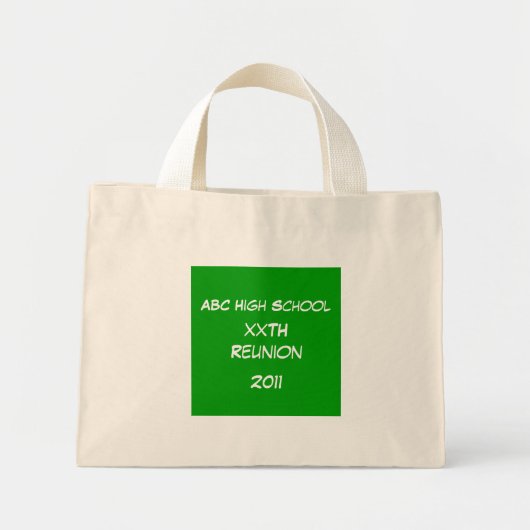 Bag - Groene krijt Mini Tote Bag (Voorkant)