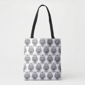 Bag Hibou (motif blanc) - Tote (Devant)