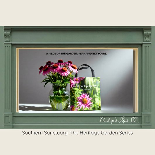 Bag Honeybee & Pink Coneflower Eco-Friendly Tote