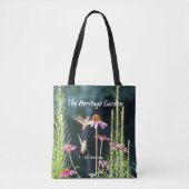 Bag Hummingbird & Pink Coneflower Botanical Tote (Devant)