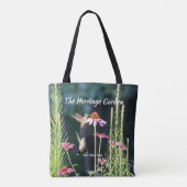 Bag Hummingbird & Pink Coneflower Botanical Tote (Dos)