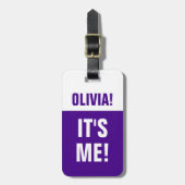 BAG LABEL -<Custom name>Ik ben het! Bagagelabel (Voorkant verticaal)