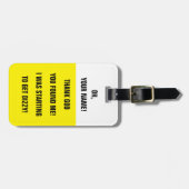 BAG LABEL -<Custom name>Ik word duizelig! Bagagelabel (Voorkant horizontaal)