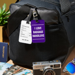 BAG LABEL - Ik hou van bagagemanagers. Bagagelabel