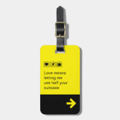 BAG LABEL - Liefde betekent.. Bagagelabel (Voorkant verticaal)