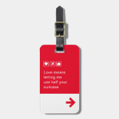 BAG LABEL - Liefde betekent.. Bagagelabel (Voorkant verticaal)