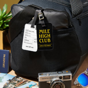 BAG LABEL - Mile High Club - Gold Member Bagagelabel
