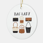 Bag Lady Keramisch Ornament (Links)