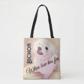 Bag L'amour a Bichon Fur Tote (Devant)