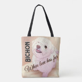 Bag L'amour a Bichon Fur Tote (Dos)