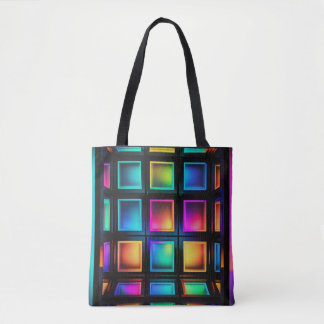 Bag Luminous Grid Spectrum Tote